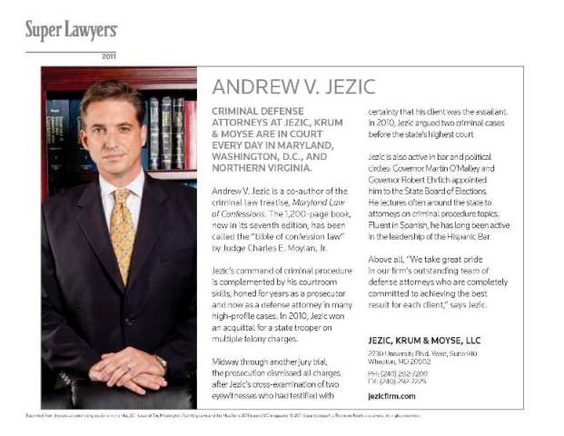 Maryland criminal defense lawyer, Mr. Jezic aggressively represents defenda...